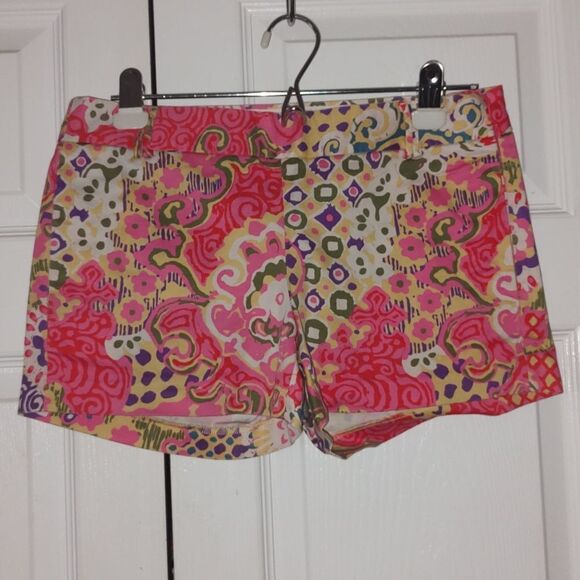 J. Crew abstract colorful stretch shorts  SZ 2 - Picture 1 of 4